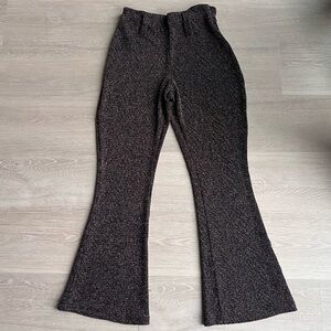 Kadu wide leg sparkle metallic pant, flare style, high  lightweight night out